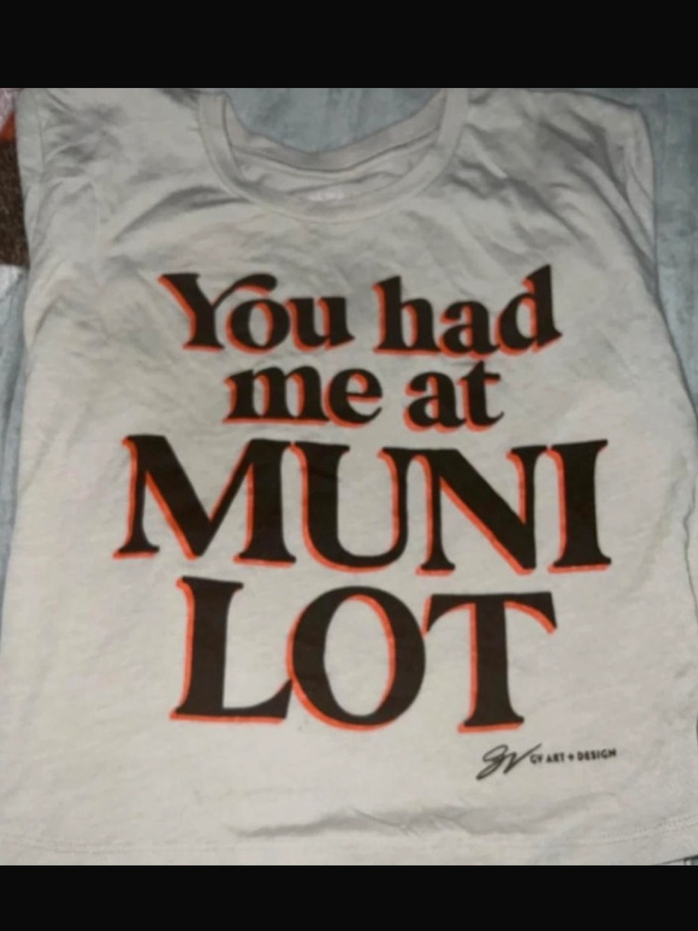 Cleveland Browns cropped tee 'You had me at Muni Lot’ US sz Medium